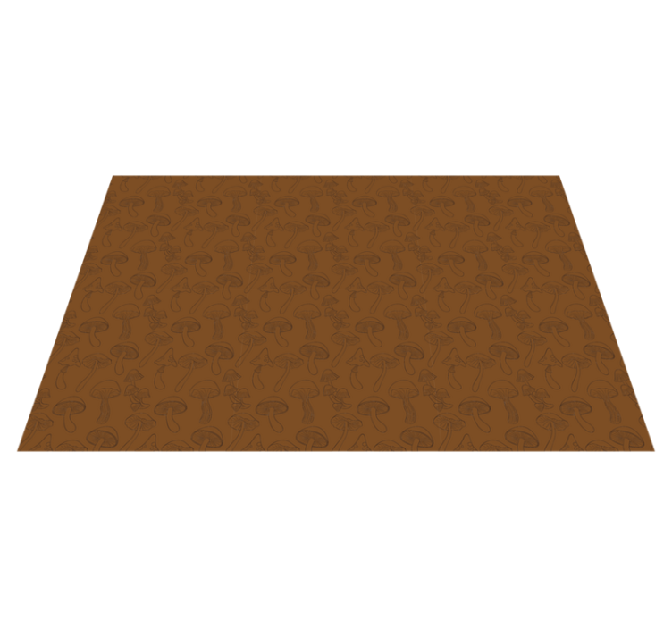 Paddenstoelenpatroon vinyl tapijt natuur - TenStickers