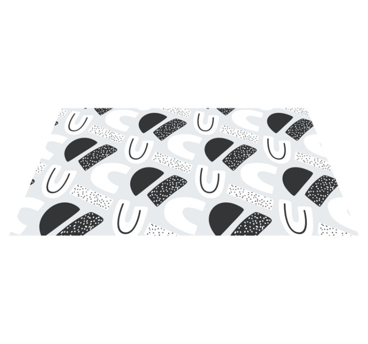 Monochrome abstracte vormen vinyl tapijt baby - TenStickers