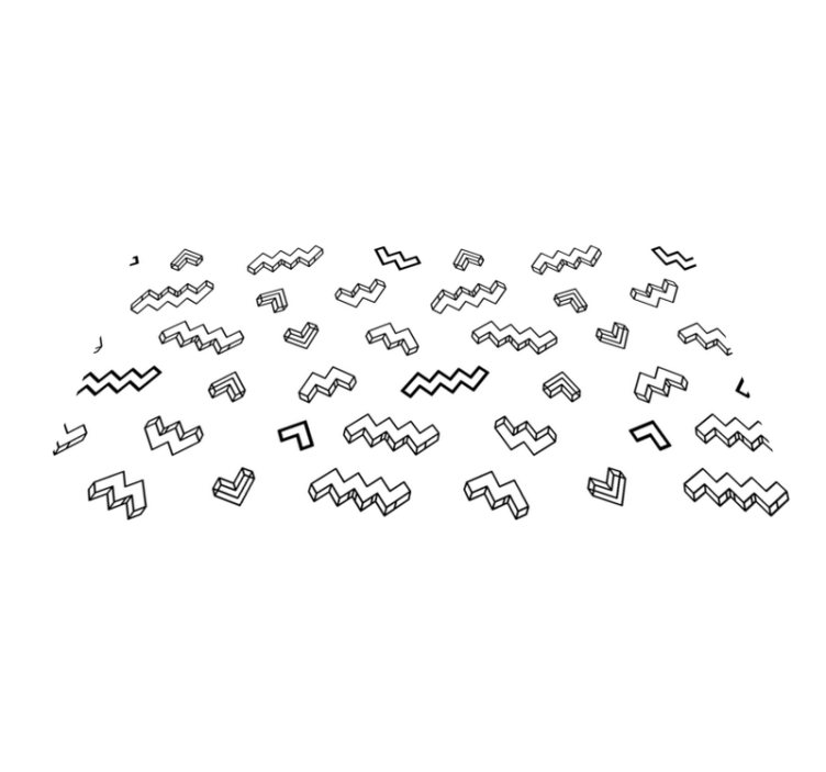 Gedurfde hoekige patronen vinyl tapijt meer kinderen - TenStickers