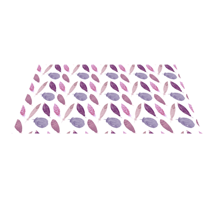 Levendig veermotief vinyl tapijt natuur - TenStickers