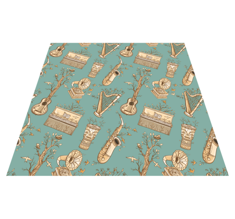 Muziekinstrumenten concept vinyl tapijt meer kinderen - TenStickers