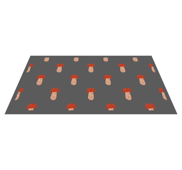 Vinyl tapijt natuur speelse paddenstoelen patroon - TenStickers