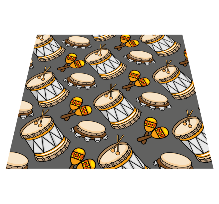 Vinyl tapijt spel instrumentenpatroon - TenStickers