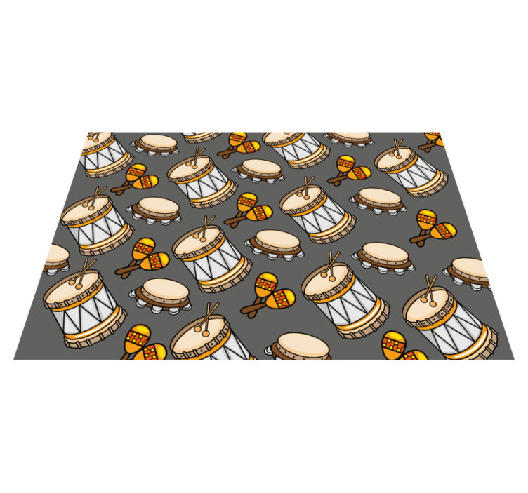 Vinyl tapijt meer kinderen muziekinstrumenten collectie - TenStickers