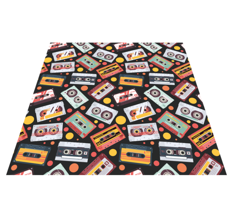 Vinyl tapijt textuur retro cassette stijl - TenStickers