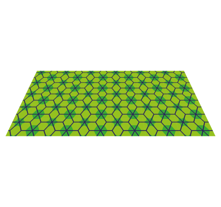 Groen hexagonaal patroon vinyl tapijt geometrisch - TenStickers