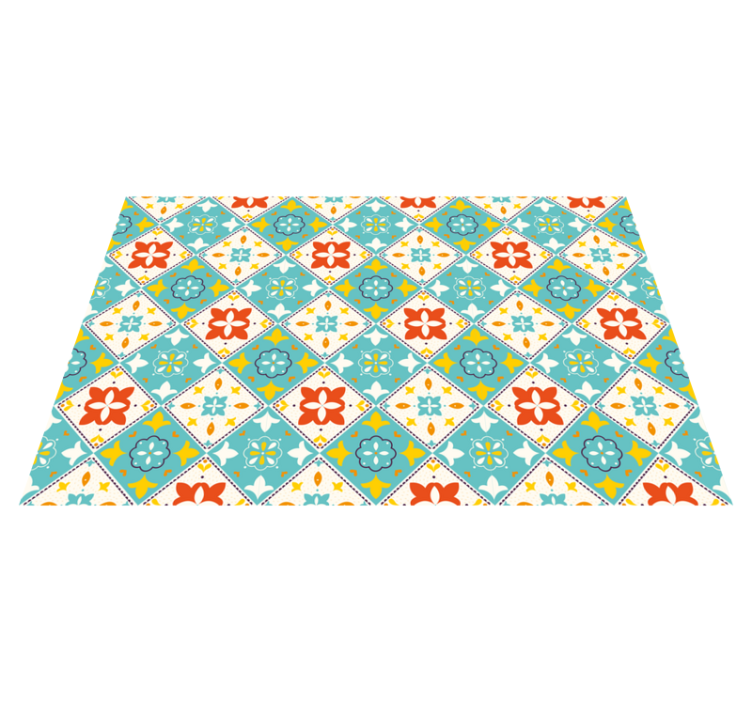 Plant geïnspireerde stijl vinyl tapijt tegels - TenStickers