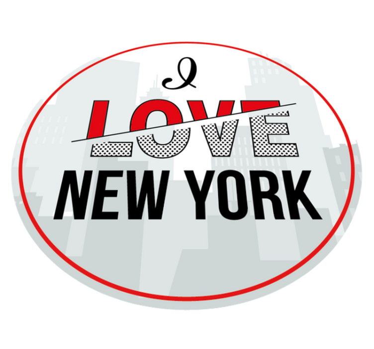 Ik hou van new york vinyl tapijt zinnen en teksten - TenStickers