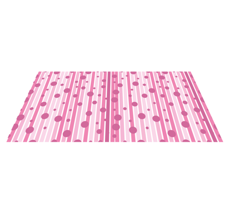 Roze gestreepte stippen vinyl tapijt strepen - TenStickers