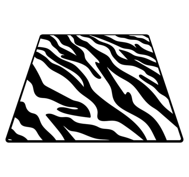 Vinyl vloerkleed dierenprint zebra patroon stijl - TenStickers