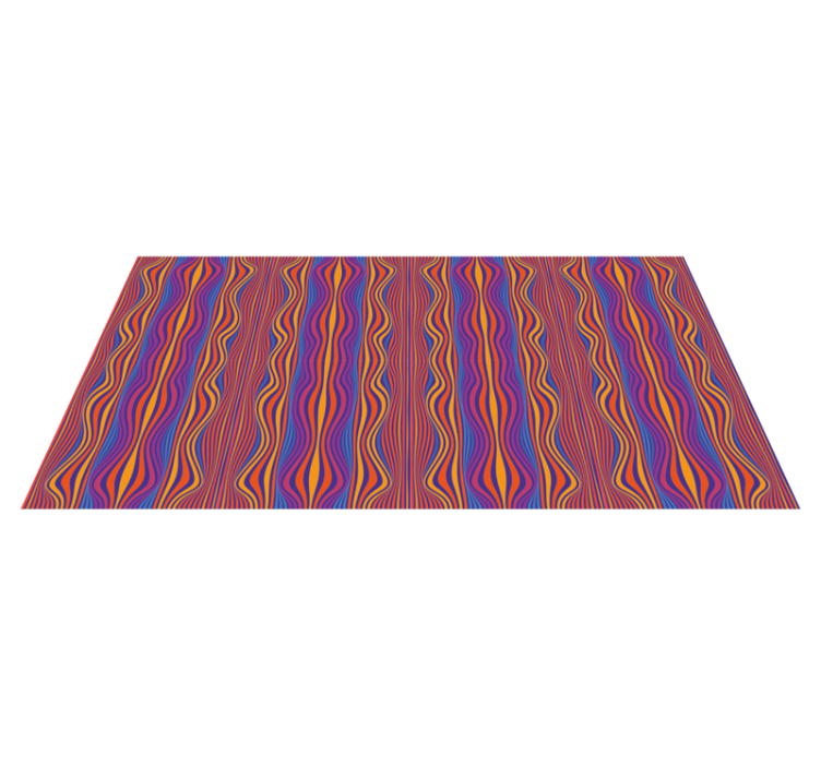 Vinyl tapijt geometrisch golvende lijnen - TenStickers