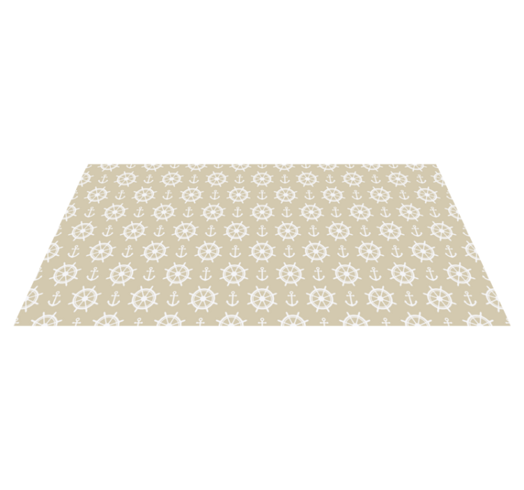 Maritiem kompasmotief vinyl tapijt woonkamer - TenStickers