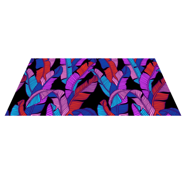 Vinyl tapijt natuur kleurrijke tropische bladeren - TenStickers