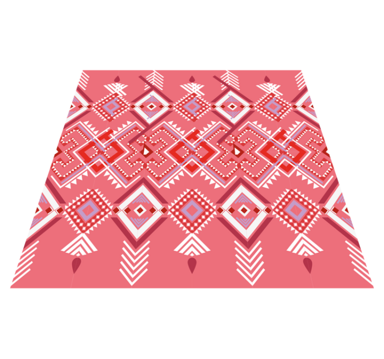 Tribale patroonmozaïek vinyl tapijt etnisch - TenStickers