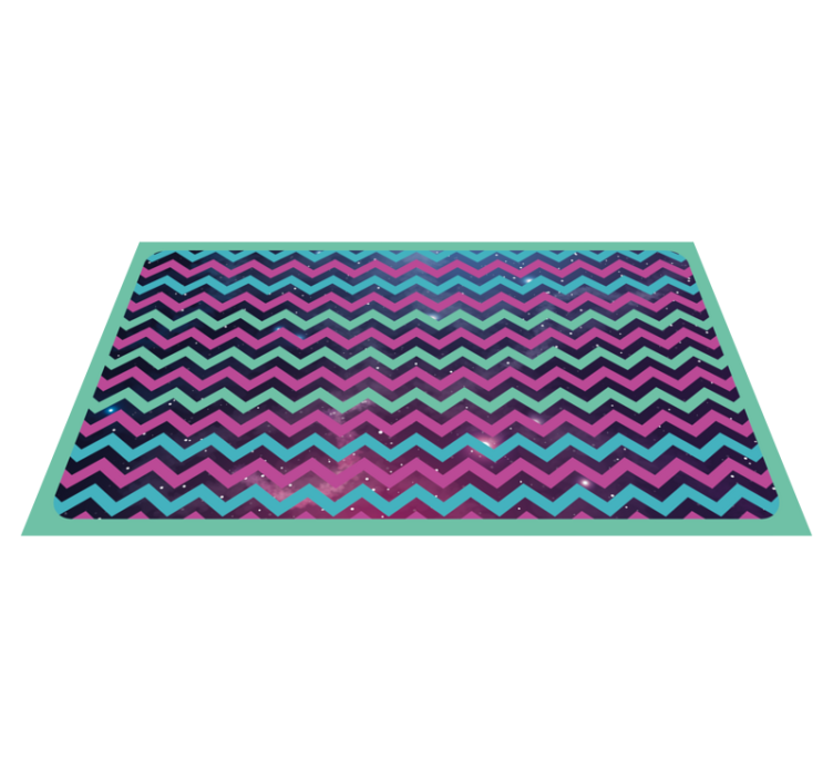 Vinyl tapijt geometrisch zigzagpatroon - TenStickers
