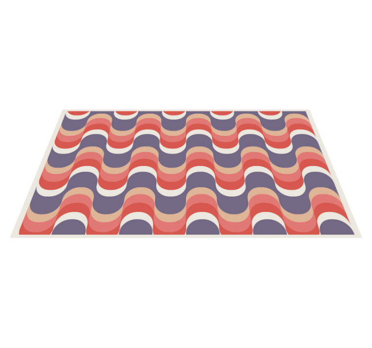 Vinyl tapijt geometrisch golvend kleurenpalet - TenStickers