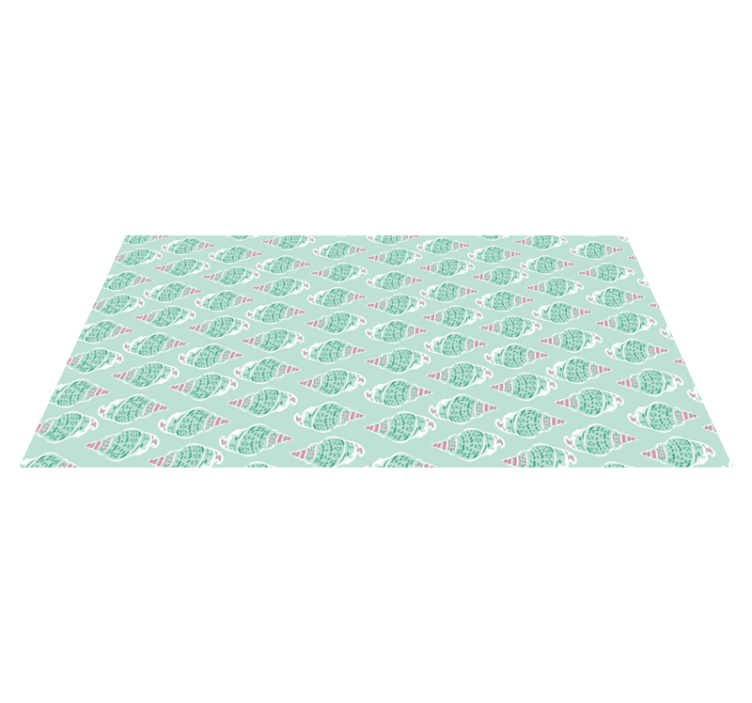 Groen schelpenconcept vinyl tapijt badkamer - TenStickers