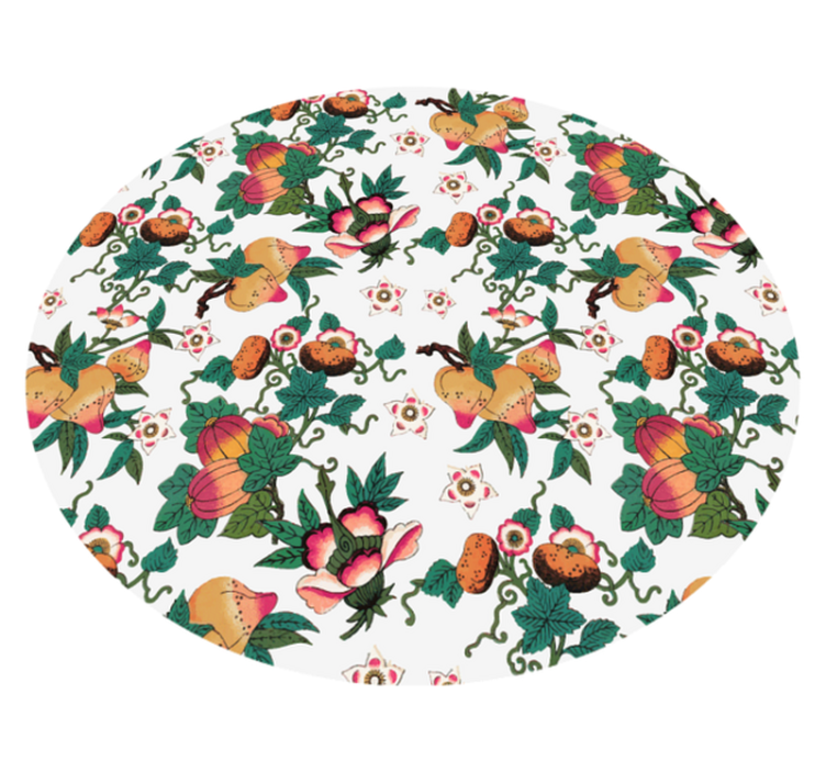 Vinyl tapijt bloemen en planten botanisch bloemontwerp - TenStickers
