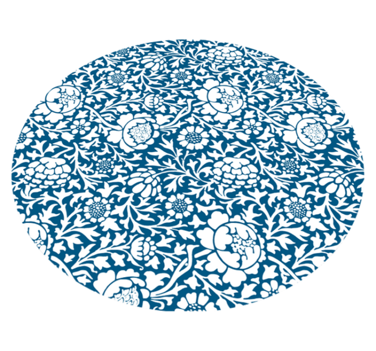 Vinyl tapijt bloemen en planten bloemenpatroon stijl - TenStickers