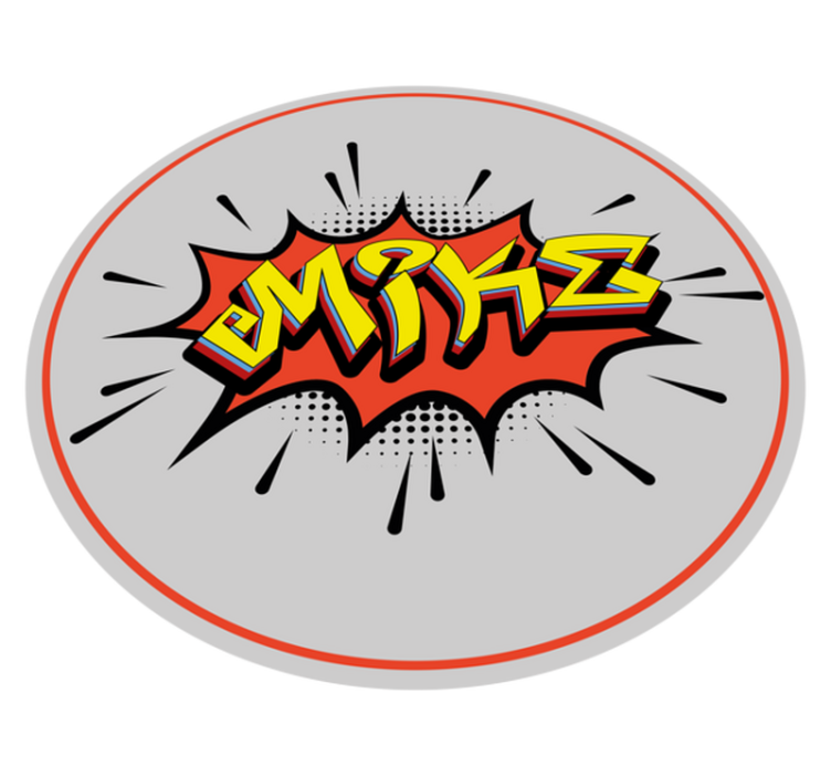 Vinyl tapijt met naam naamexplosie - TenStickers