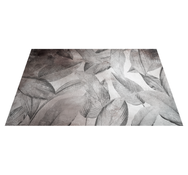 Vinyl tapijt bloemen en planten met bladeren patroon - TenStickers