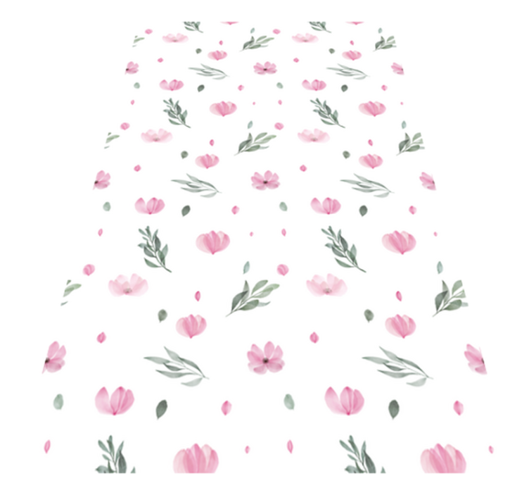 Charmante bloemenprints vinyl tapijt bloemen en planten - TenStickers