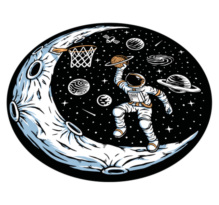 Astronaut die onderdompelt vinyl tapijt sterren - TenStickers