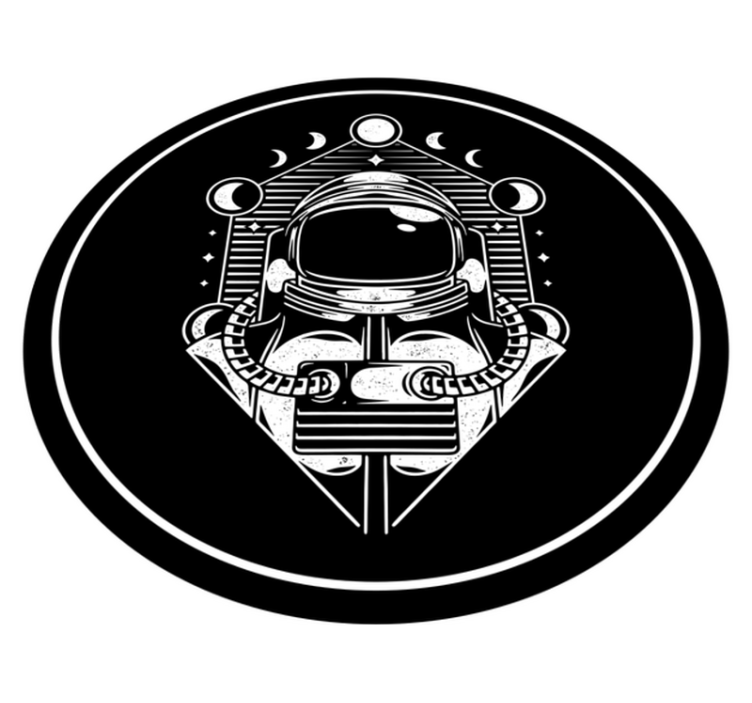 Astronaut grafisch vinyl tapijt tiener - TenStickers