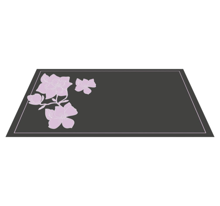 Roze arrangement vinyl tapijt bloemen en planten - TenStickers