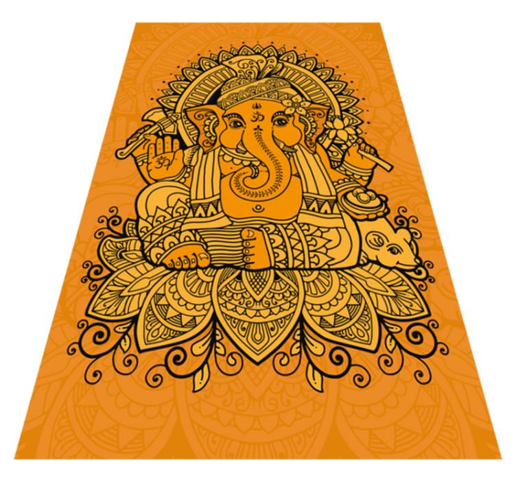 Ganesh-illustratie vinyl tapijt etnisch - TenStickers