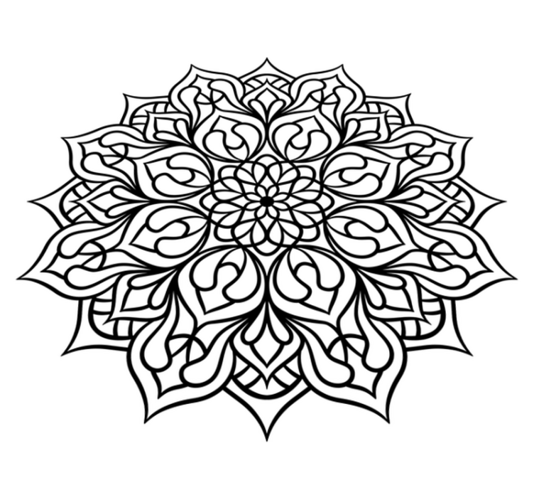 Elegant paars patroon vinyl tapijt mandala - TenStickers