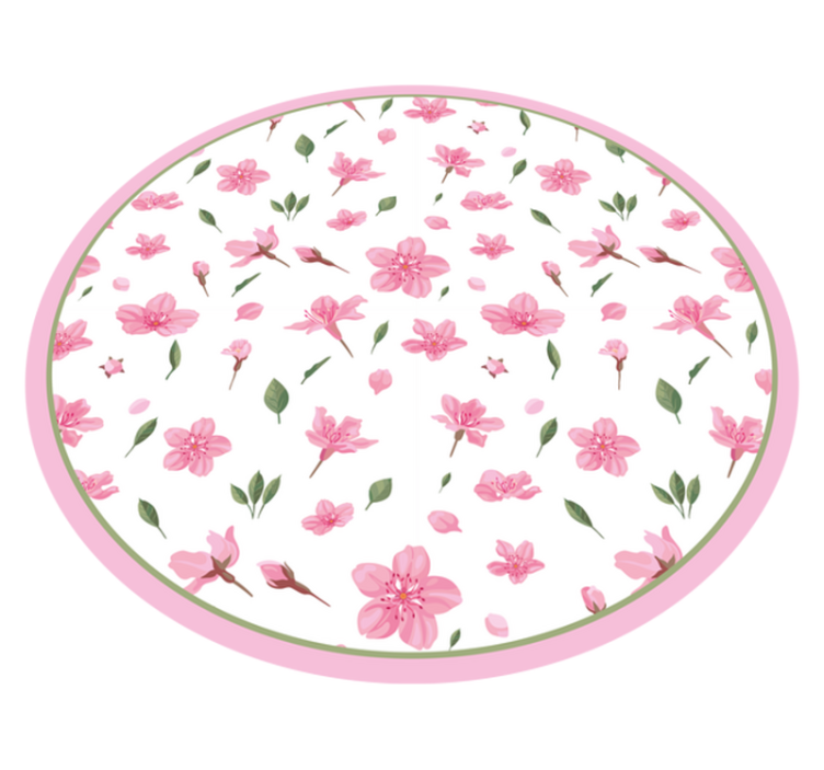 Bloeiende roze bloemenpracht vinyl tapijt bloemen en planten - TenStickers