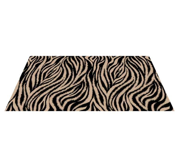 Vinyl vloerkleed dierenprint zebra streep motief - TenStickers