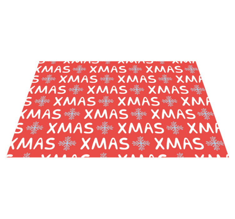 Feestelijk kerstpatroon vinyl tapijt kerstmis - TenStickers