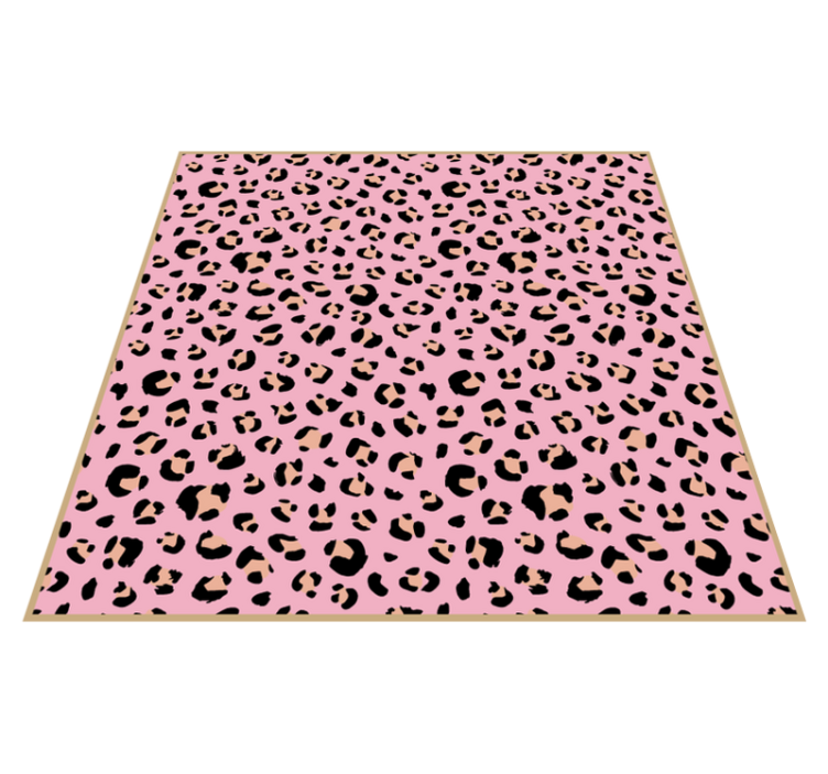 Chique roze luipaardpatroon vinyl vloerkleed dierenprint - TenStickers