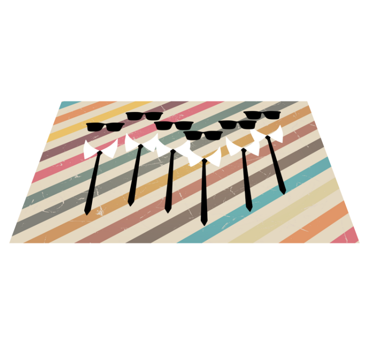 Knappe groepskleding vinyl tapijt strepen - TenStickers