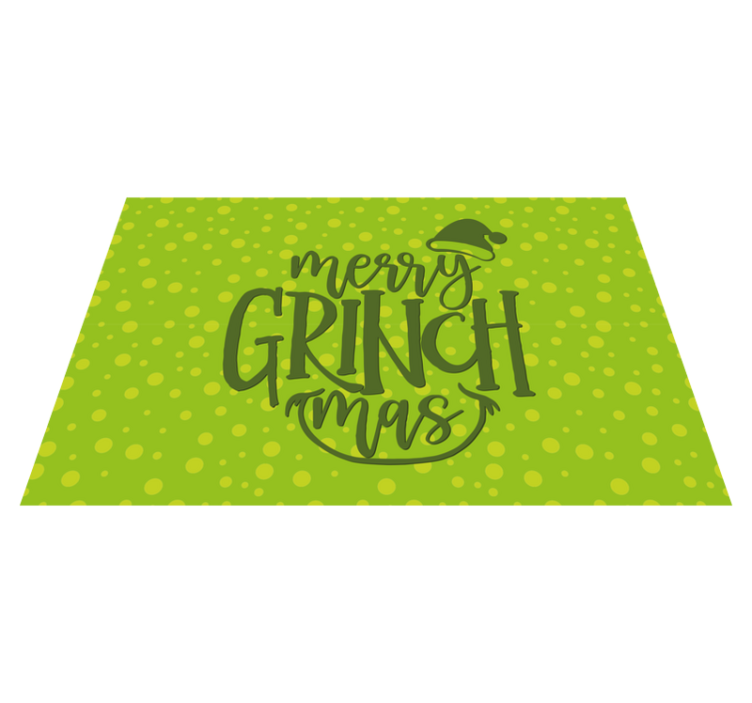 Grinchmas juichen vinyl tapijt kerstmis - TenStickers