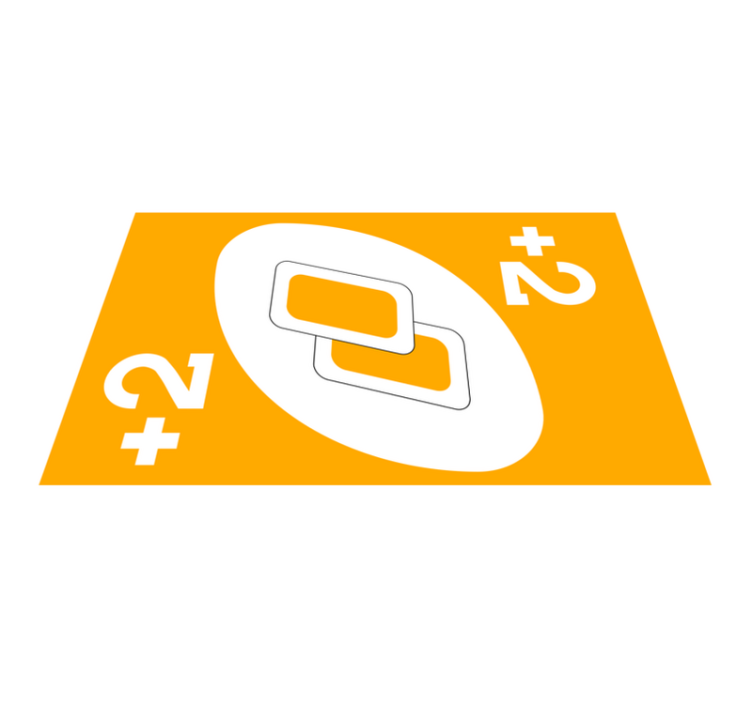 +2 kaart vinyl tapijt spel - TenStickers