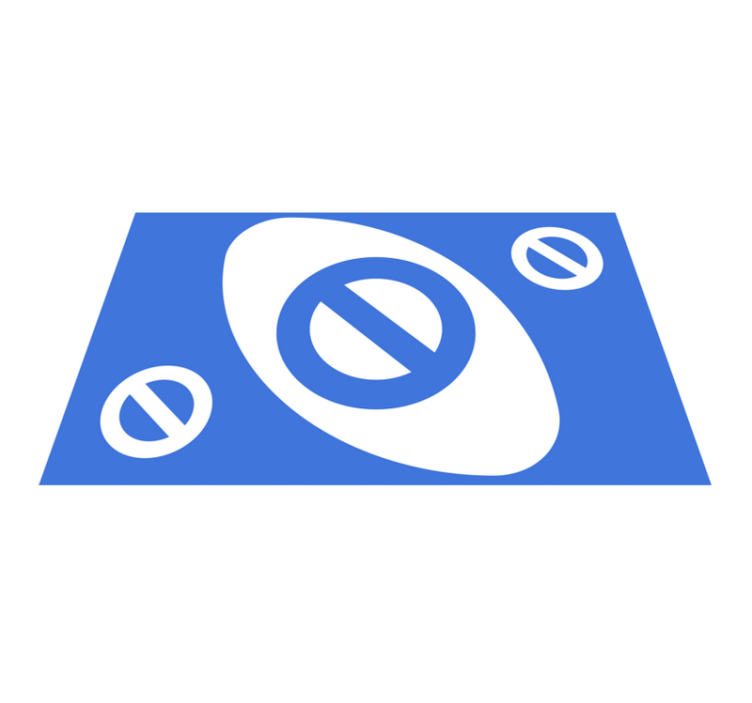 Blauwe cirkel graphics vinyl tapijt meer kinderen - TenStickers