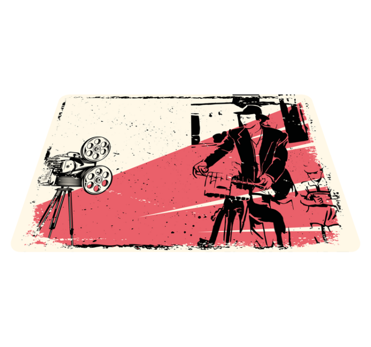 Klassieke filmscène vinyl tapijt antiek - TenStickers