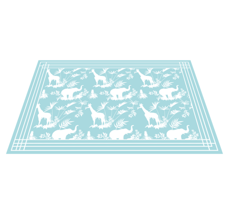 Jungle safari scène vinyl tapijt baby - TenStickers