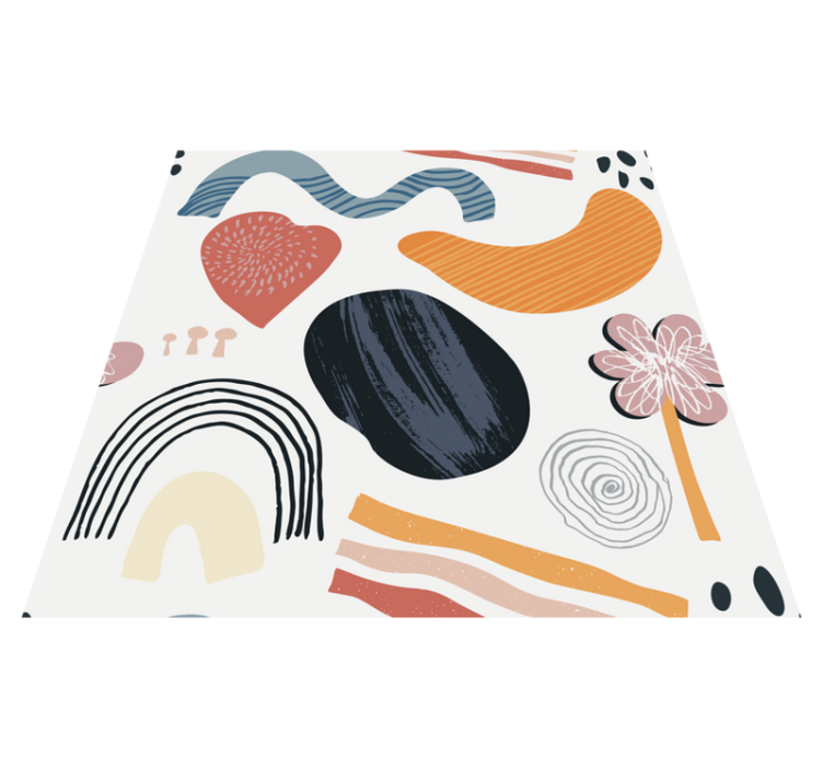 Abstract vormenensemble vinyl tapijt modern - TenStickers