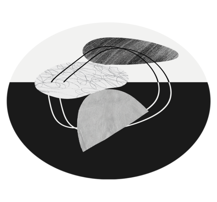 Abstract vormkunstwerk vinyl tapijt minimalistisch - TenStickers