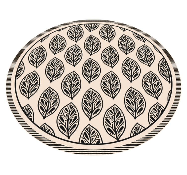 Bladpatroon vinyl tapijt natuur - TenStickers