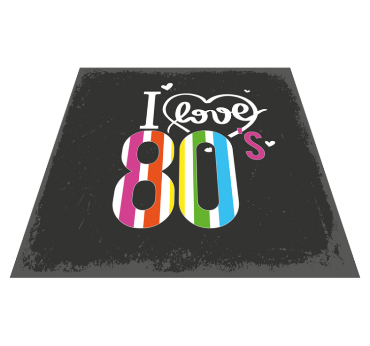 Retro 80's liefde vinyl tapijt mozaïek - TenStickers