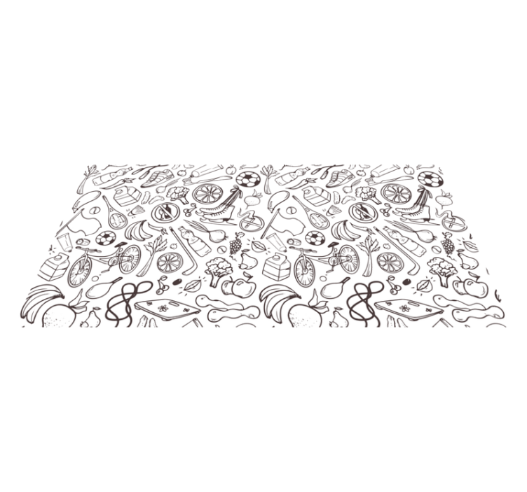 Actieve levensstijl iconen vinyl tapijt meer kinderen - TenStickers