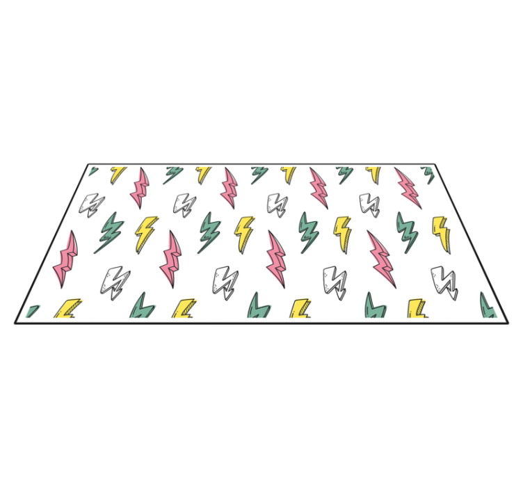 Bliksemschicht patroon vinyl tapijt spel - TenStickers