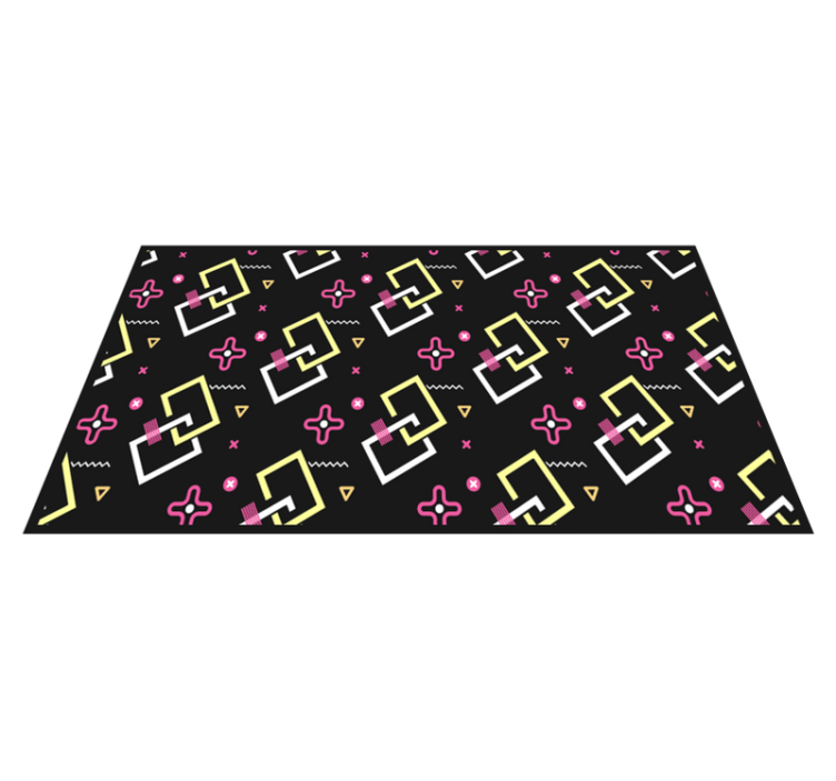 Vinyl tapijt geometrisch moderne patroonspel - TenStickers
