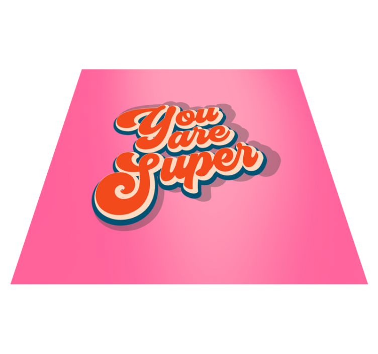 Jij bent super vinyl tapijt tiener - TenStickers
