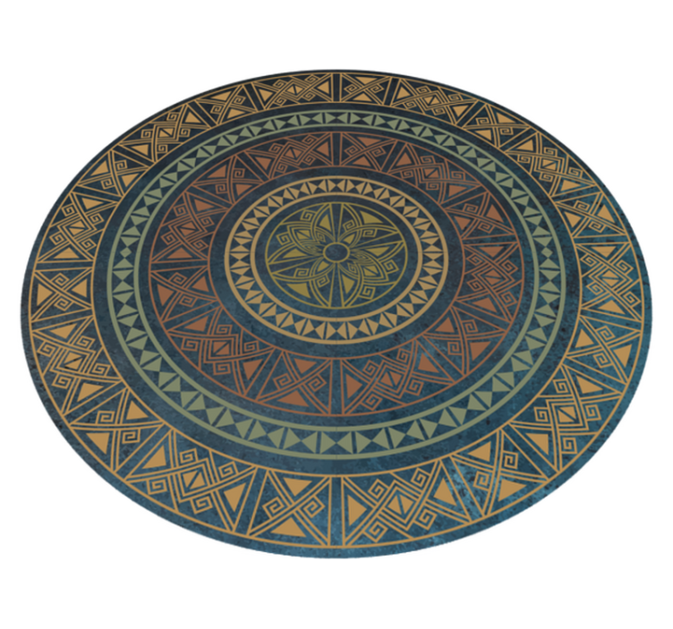 Oude mandala vinyl tapijt etnisch - TenStickers